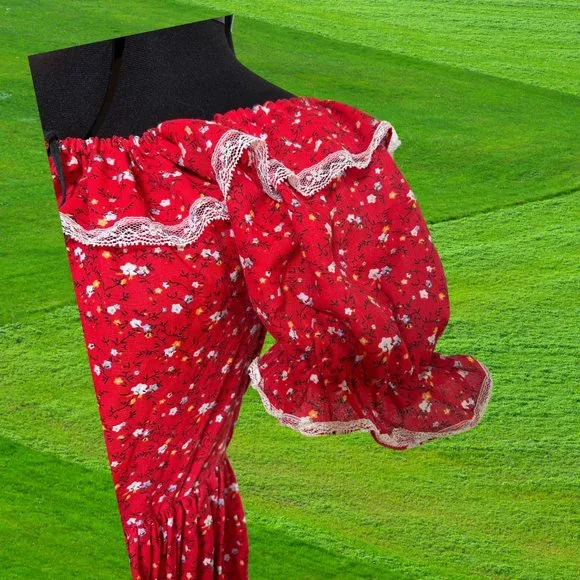 Vintage Women's Prairie Dress, S/M - Picture 3 of 5